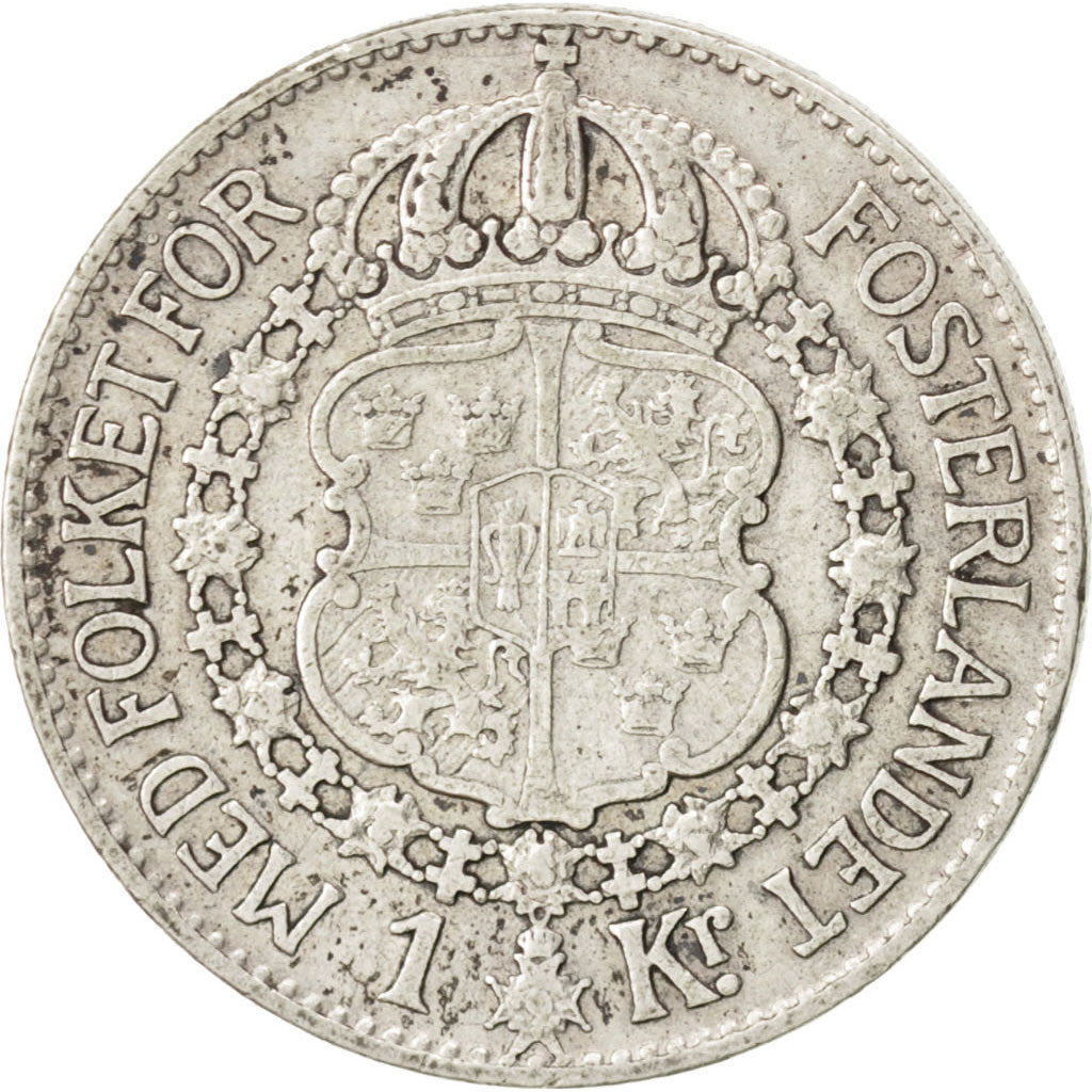 Coin, Sweden, Gustaf V, Krona, 1935, EF(40-45), Silver, KM:786.2