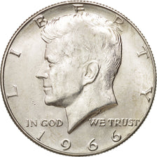 Coin, United States, Kennedy Half Dollar, Half Dollar, 1966, U.S. Mint