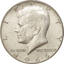 Coin, United States, Kennedy Half Dollar, Half Dollar, 1966, U.S. Mint
