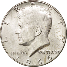 Coin, United States, Kennedy Half Dollar, Half Dollar, 1966, U.S. Mint