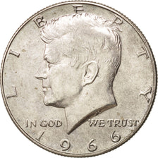Coin, United States, Kennedy Half Dollar, Half Dollar, 1966, U.S. Mint
