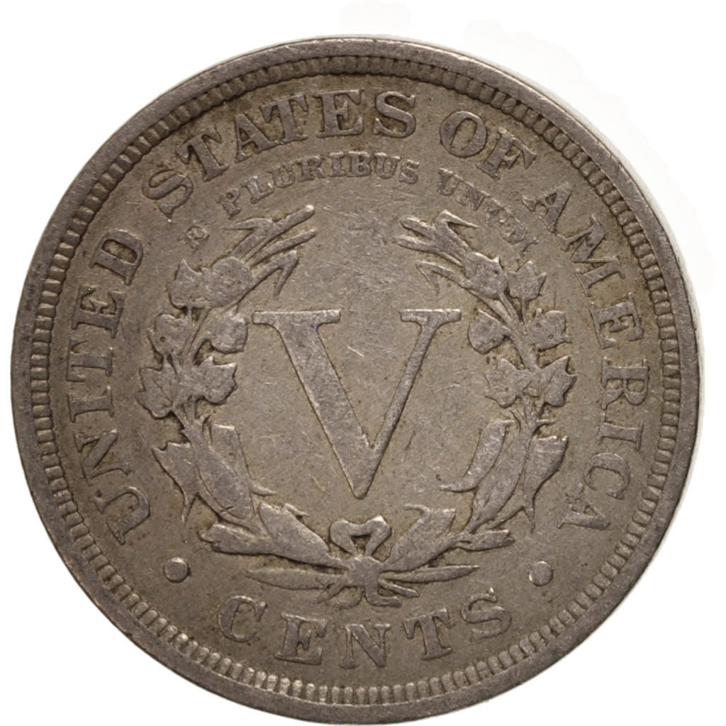 Coin, United States, Liberty Nickel, 5 Cents, 1910, U.S. Mint, Philadelphia