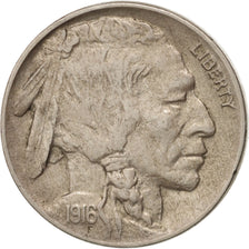 United States, Buffalo Nickel, 5 Cents, 1916, U.S. Mint, Philadelphia