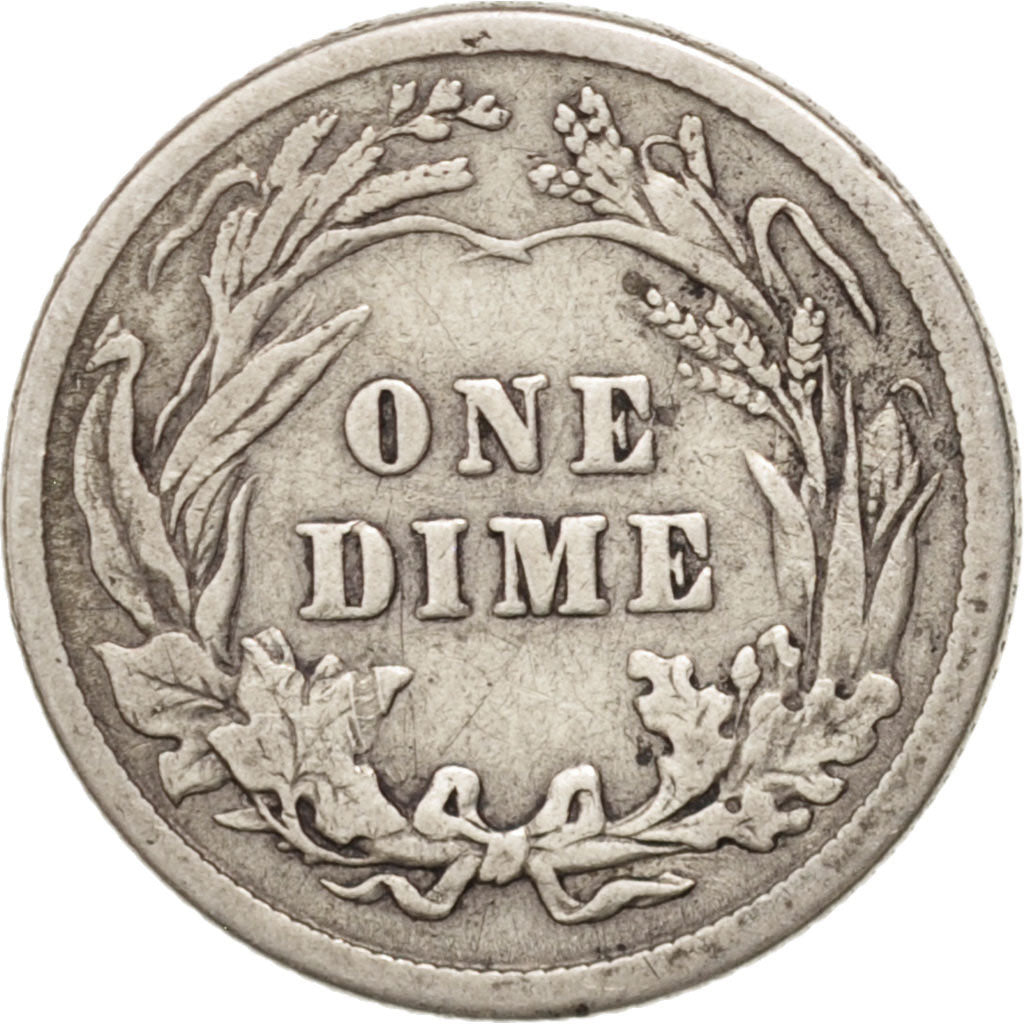 Coin, United States, Barber Dime, Dime, 1914, U.S. Mint, Philadelphia