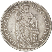 NETHERLANDS, 10 Stuivers, 1/2 Gulden, 1749, KM #95, VF(30-35), Silver, 5.07