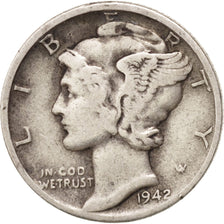 Moneta, Stati Uniti, Mercury Dime, Dime, 1942, U.S. Mint, Denver, BB, Argento