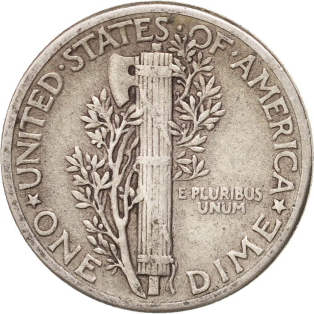 Coin, United States, Mercury Dime, Dime, 1943, U.S. Mint, Philadelphia