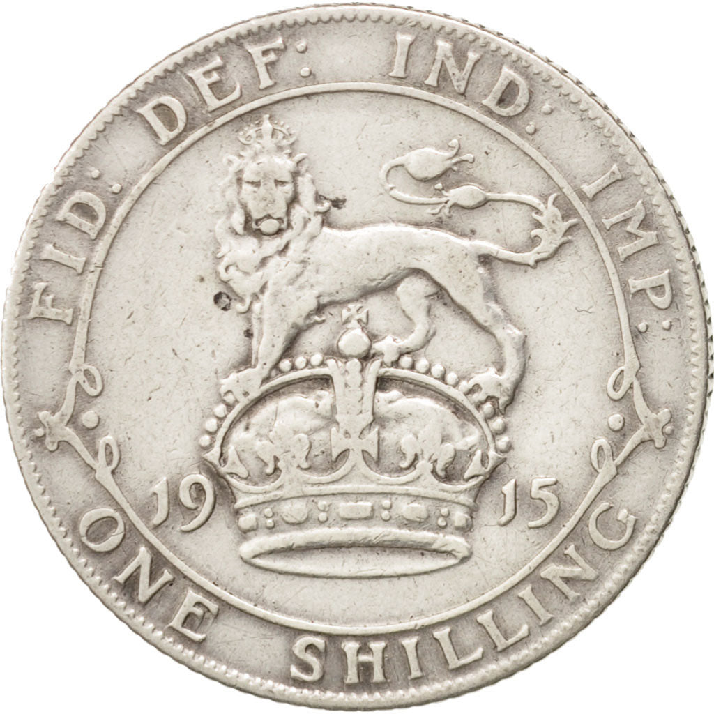 Great Britain, George V, Shilling, 1915, VF(30-35), Silver