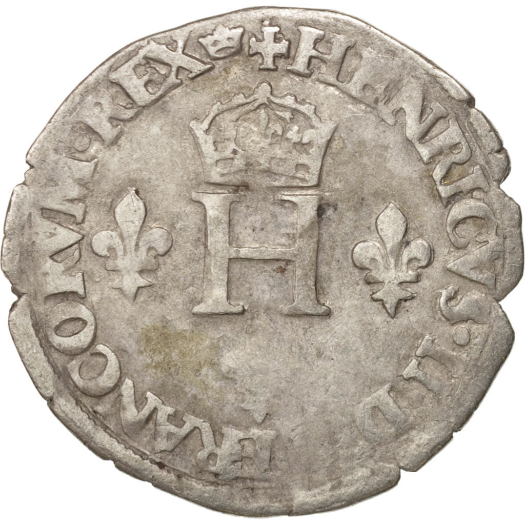 Moneta, Francia, Demi Gros de Nesle, 1551, Paris, MB+, Argento, Sombart:4458