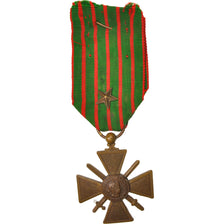 France, Croix de Guerre de 1914-1918, Medal, Très bon état, Bronze, 37