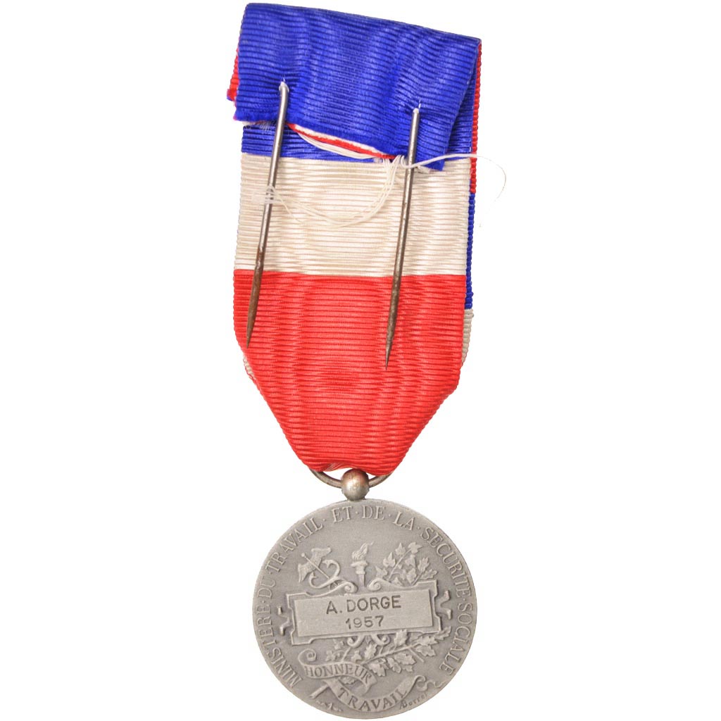 France, Médaille d'honneur du travail, Medal, 1957, Very Good Quality, Silver