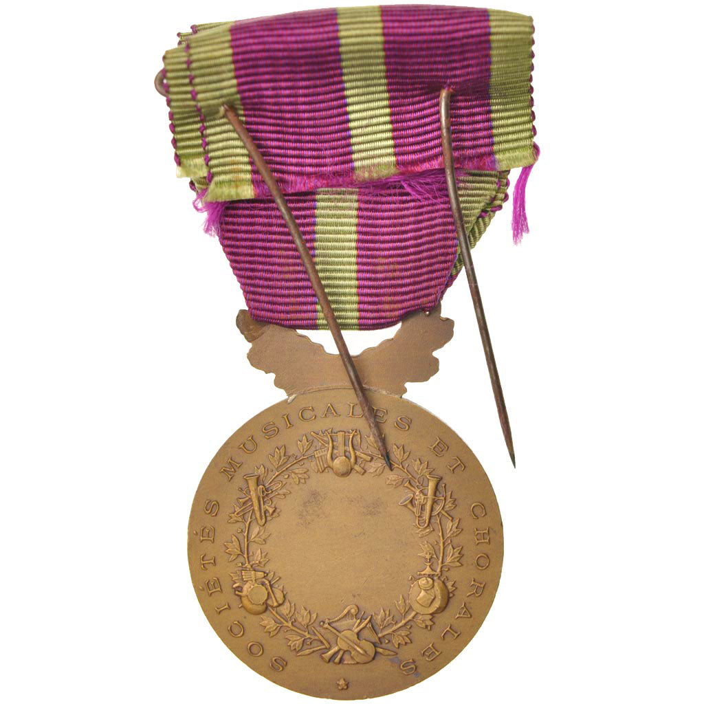 France, Médaille d'honneur des sociétés musicales, Medal, 1924, Very Good