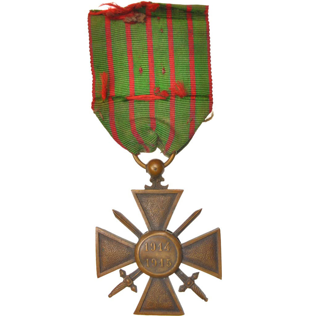 Francia, Croix de Guerre de 1914-1918, Medal, 1915, Good Quality, Bronce, 37