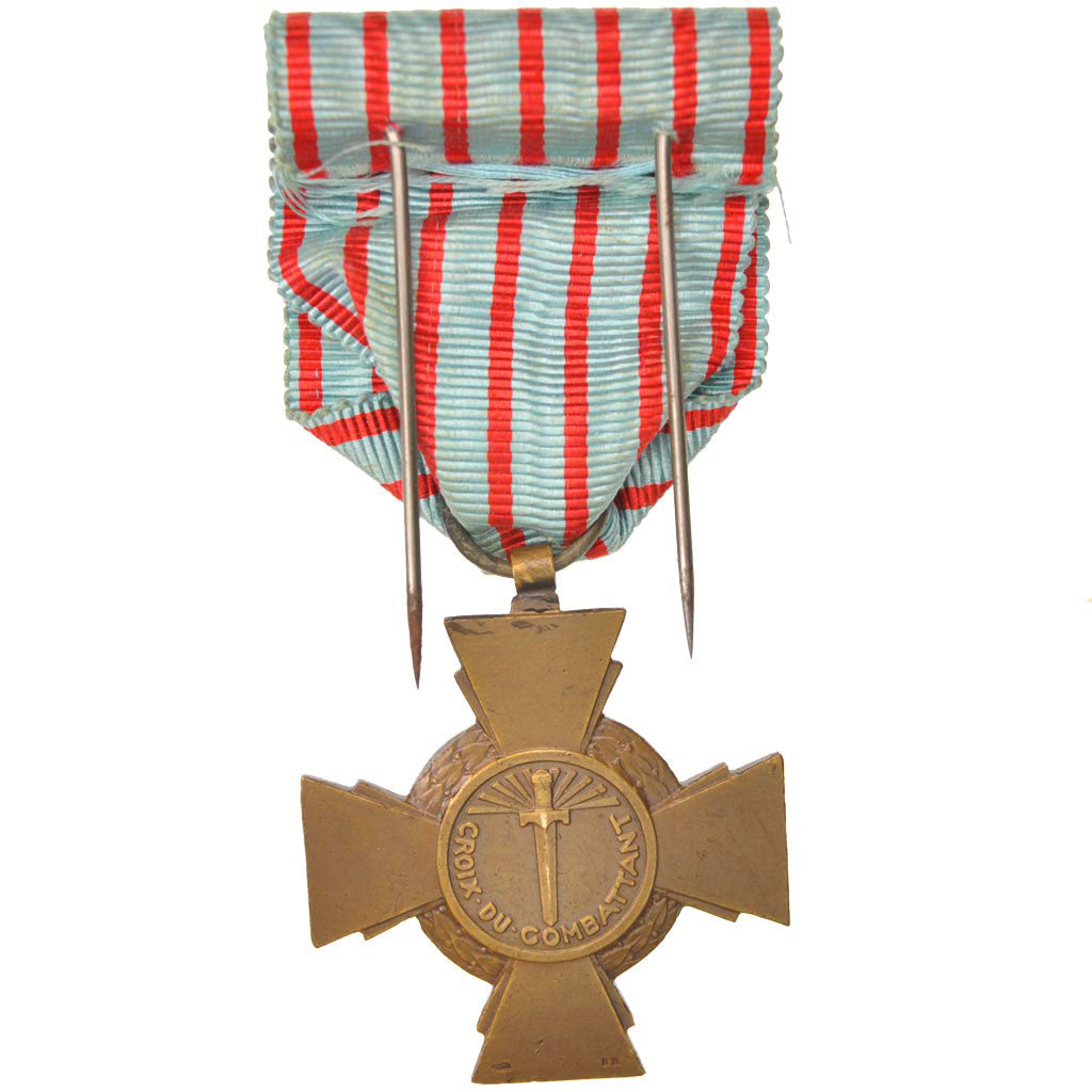 Frankrijk, Croix du Combattant de 1914-1918, Medal, Heel goede staat, Bronze, 36