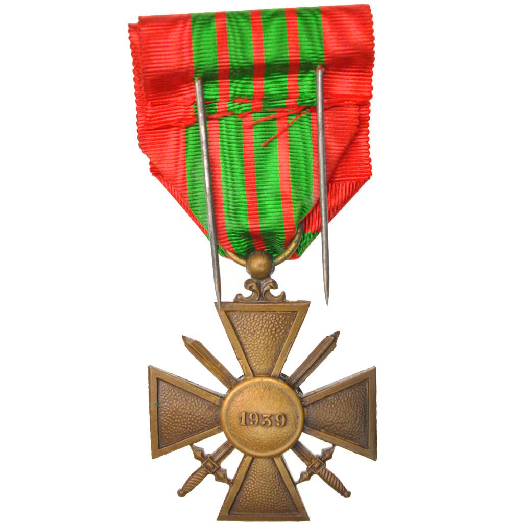 Francia, Croix de Guerre de 1939-1945, Medal, 1939, Very Good Quality, Bronzo...