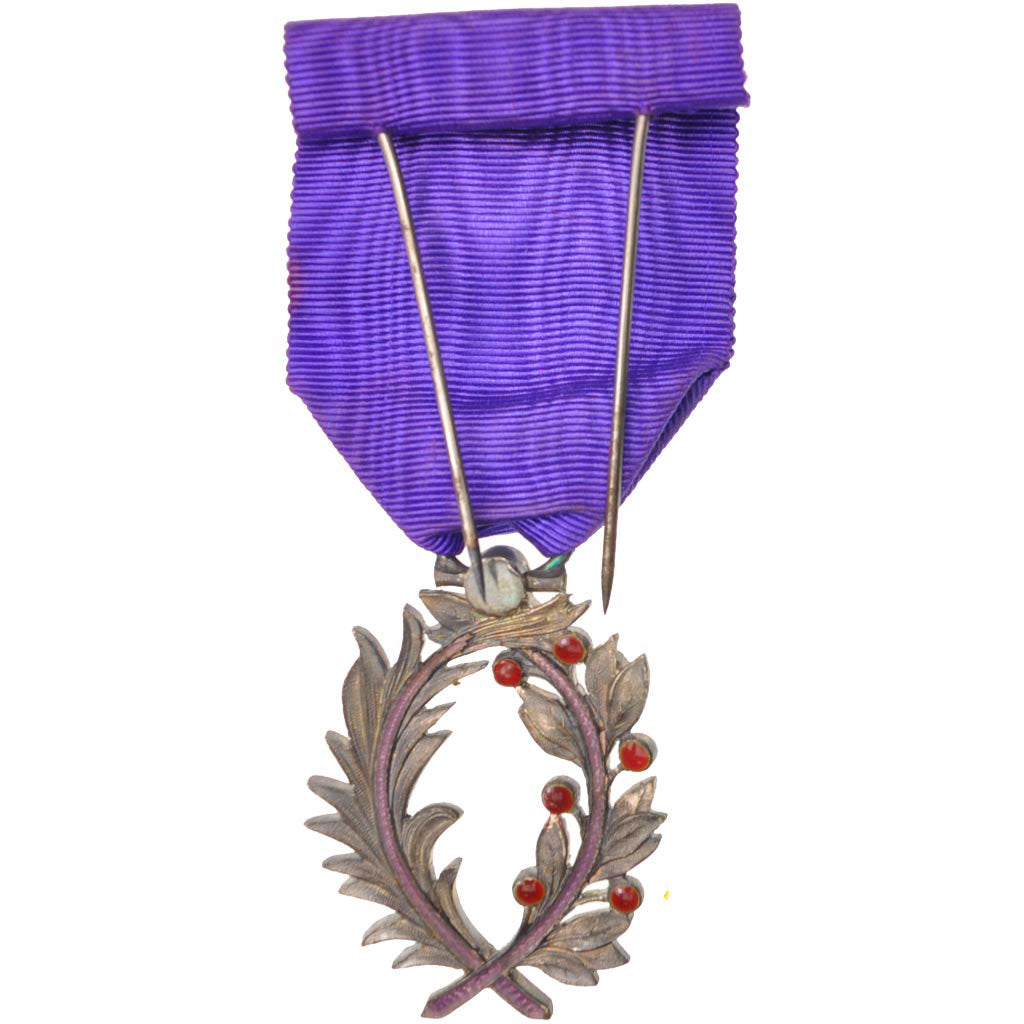 Francia, Ordre des Palmes Académiques, Medal, 1955, Very Good Quality, Argen...