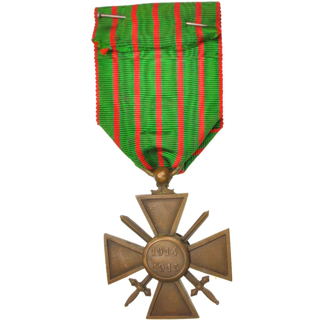 Francia, Croix de Guerre de 1914-1918, Medal, 1915, Excellent Quality, Bronzo...