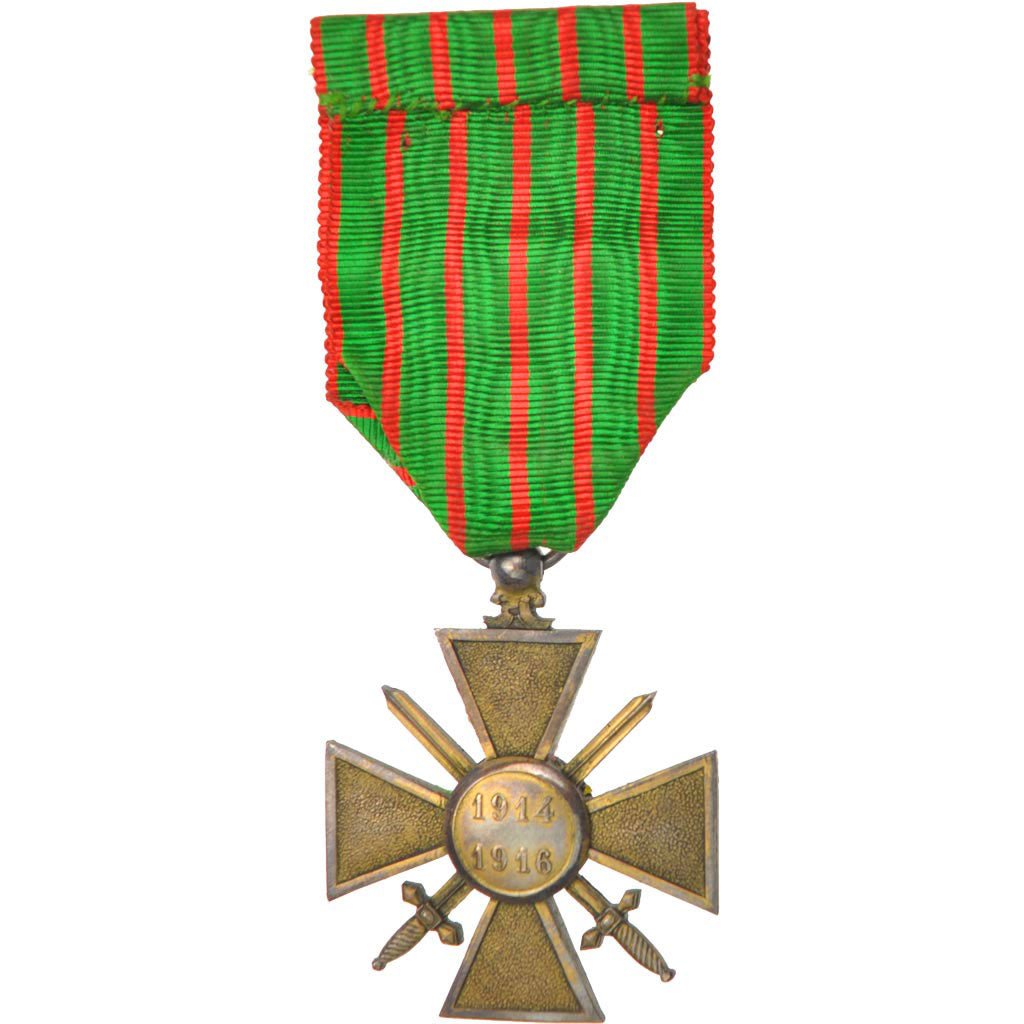 France, Croix de Guerre de 1914-1918, Medal, 1916, Good Quality, Bronze, 37