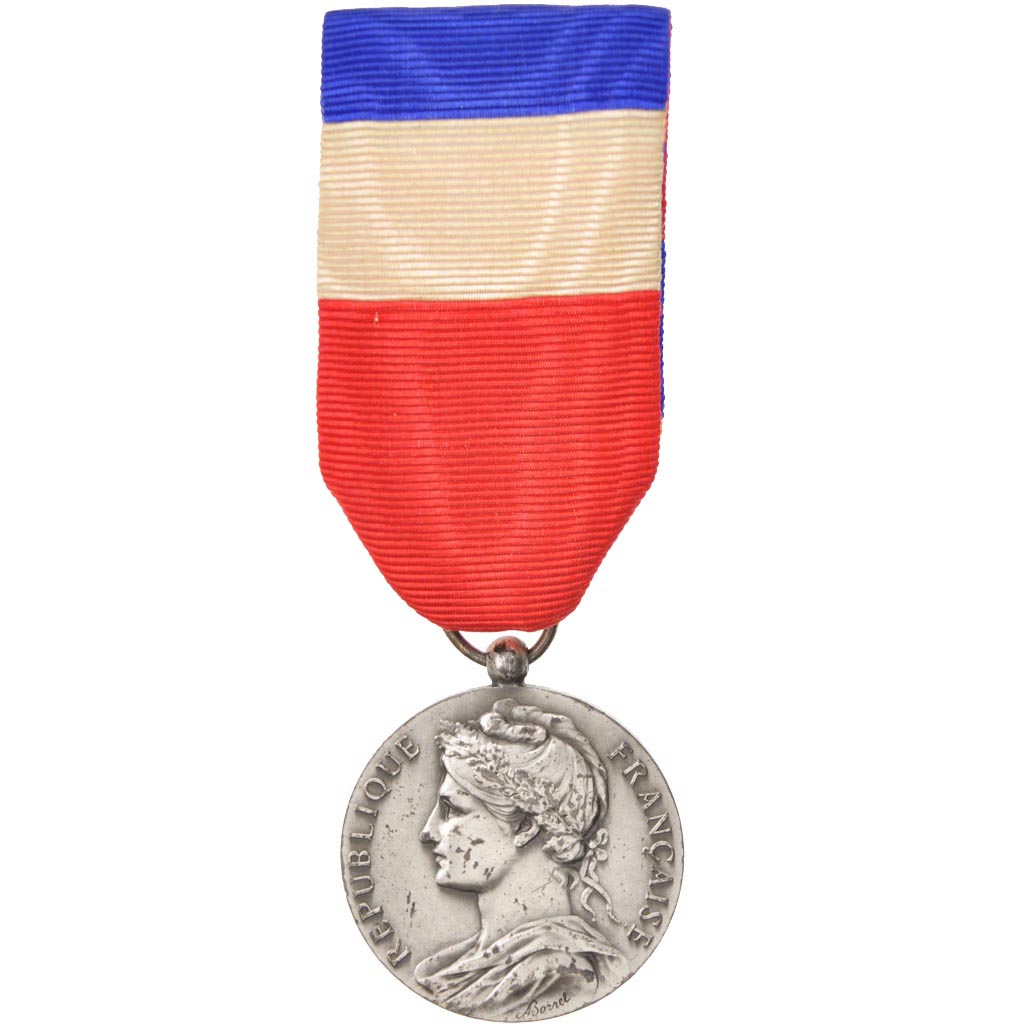 France, Médaille d'honneur du travail, Medal, 1970, Good Quality, Silver, 27