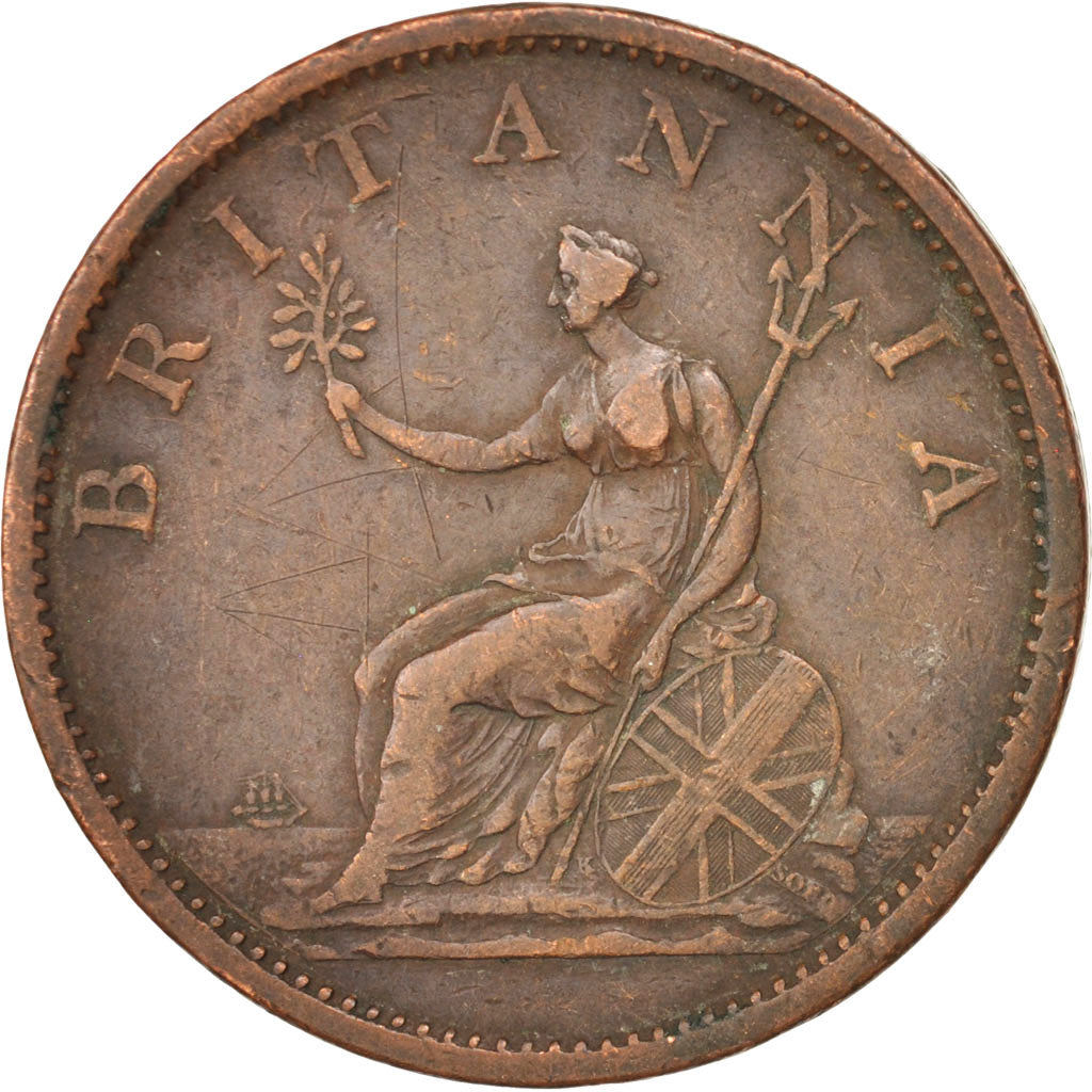 Coin, Great Britain, George III, Penny, 1807, EF(40-45), Copper, KM:663