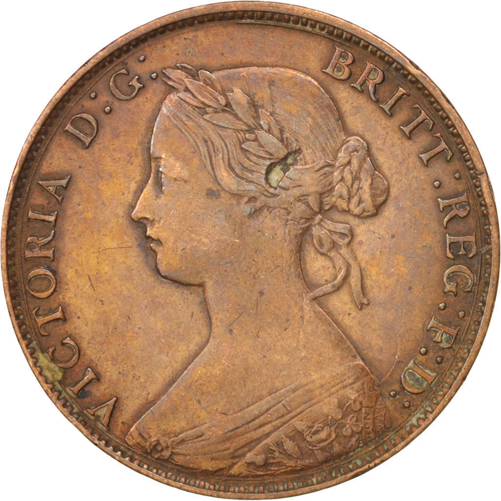 Great Britain, Victoria, 1/2 Penny, 1861, EF(40-45), Bronze