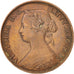 Great Britain, Victoria, 1/2 Penny, 1861, EF(40-45), Bronze