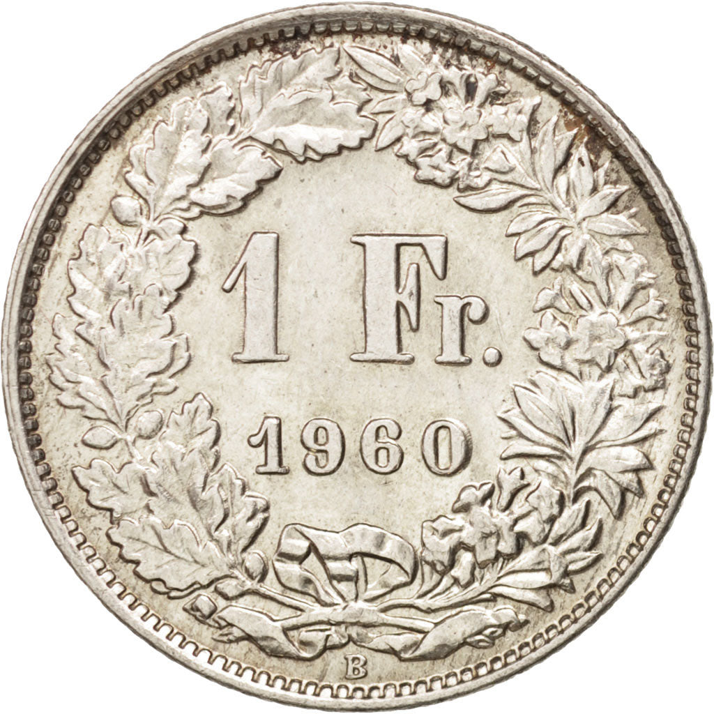 Svizzera, Franc, 1960, Bern, SPL, Argento, KM:24