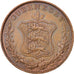 Guernsey, 8 Doubles, 1834, Heaton, AU(50-53), Copper, KM:3