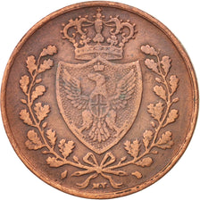 ITALIAN STATES, SARDINIA, Carlo Felice, 5 Centesimi, 1826, Genoa, VF(30-35)