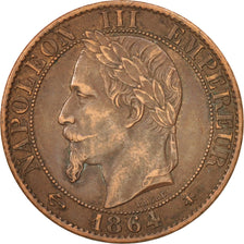 France, Napoleon III, Napoléon III, 5 Centimes, 1864, Paris, AU(50-53), Bronze