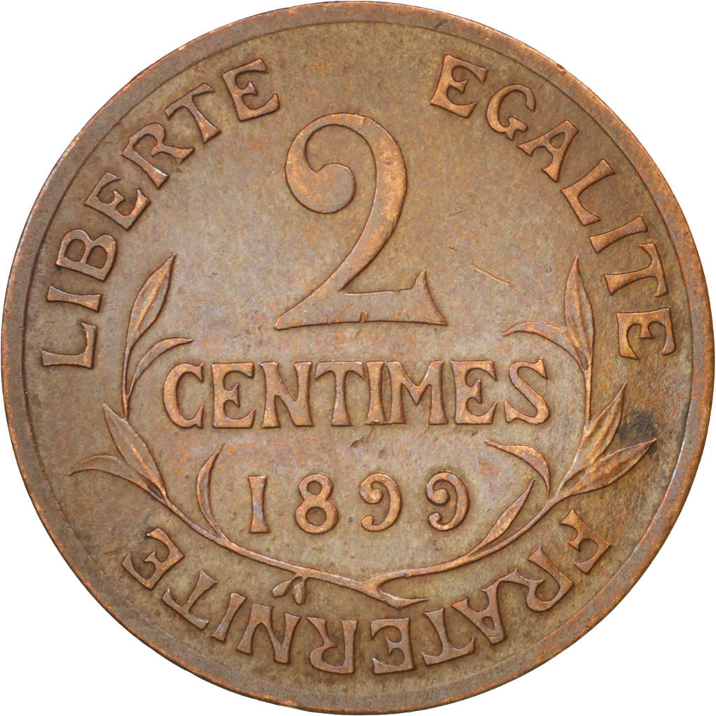 Moneta, Francia, Dupuis, 2 Centimes, 1899, Paris, BB+, Bronzo, KM:841