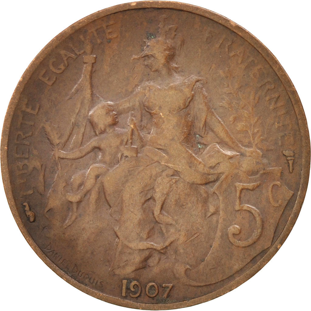 Coin, France, Dupuis, 5 Centimes, 1904, Paris, EF(40-45), Bronze, KM:842