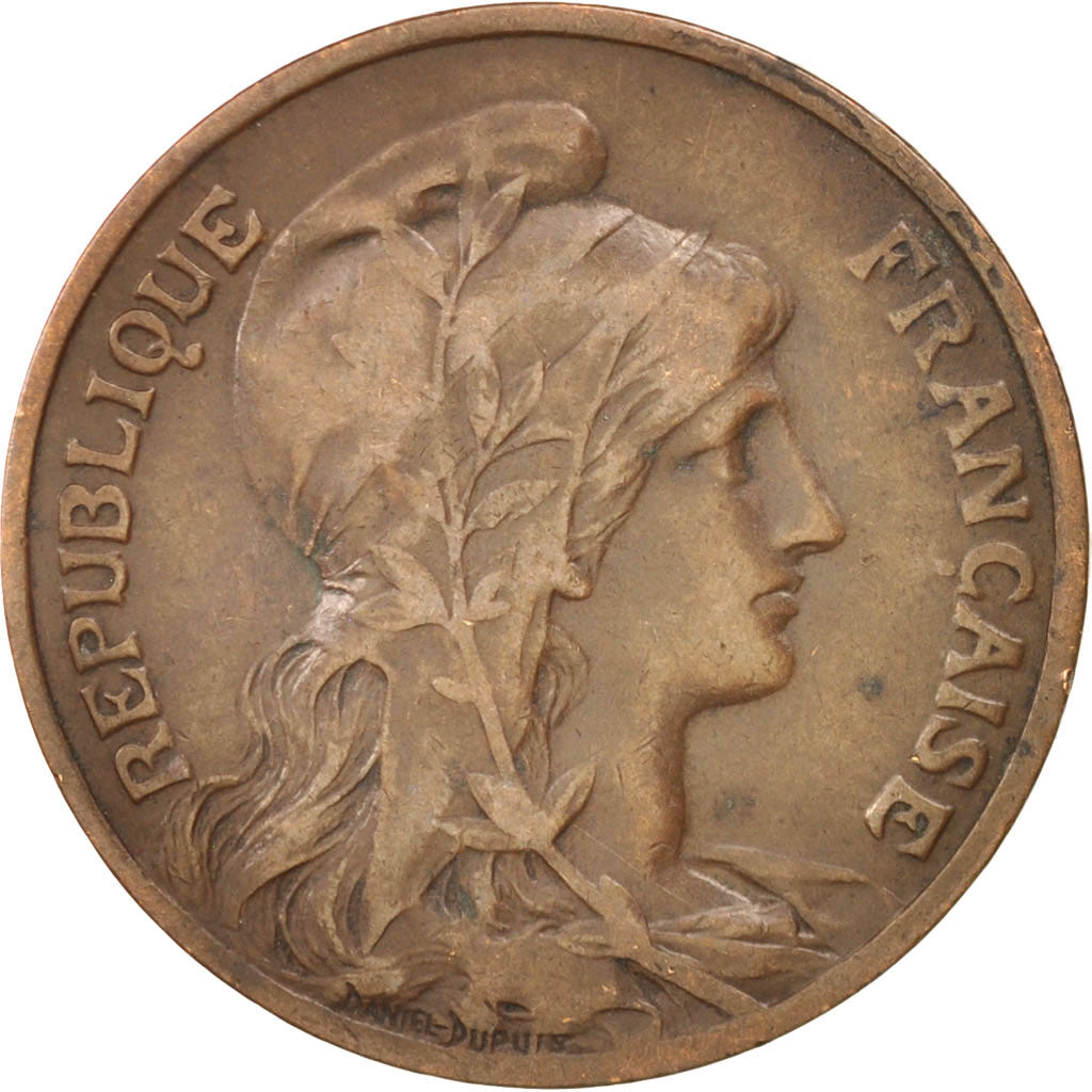 Moneta, Francia, Dupuis, 10 Centimes, 1909, Paris, BB, Bronzo, KM:843