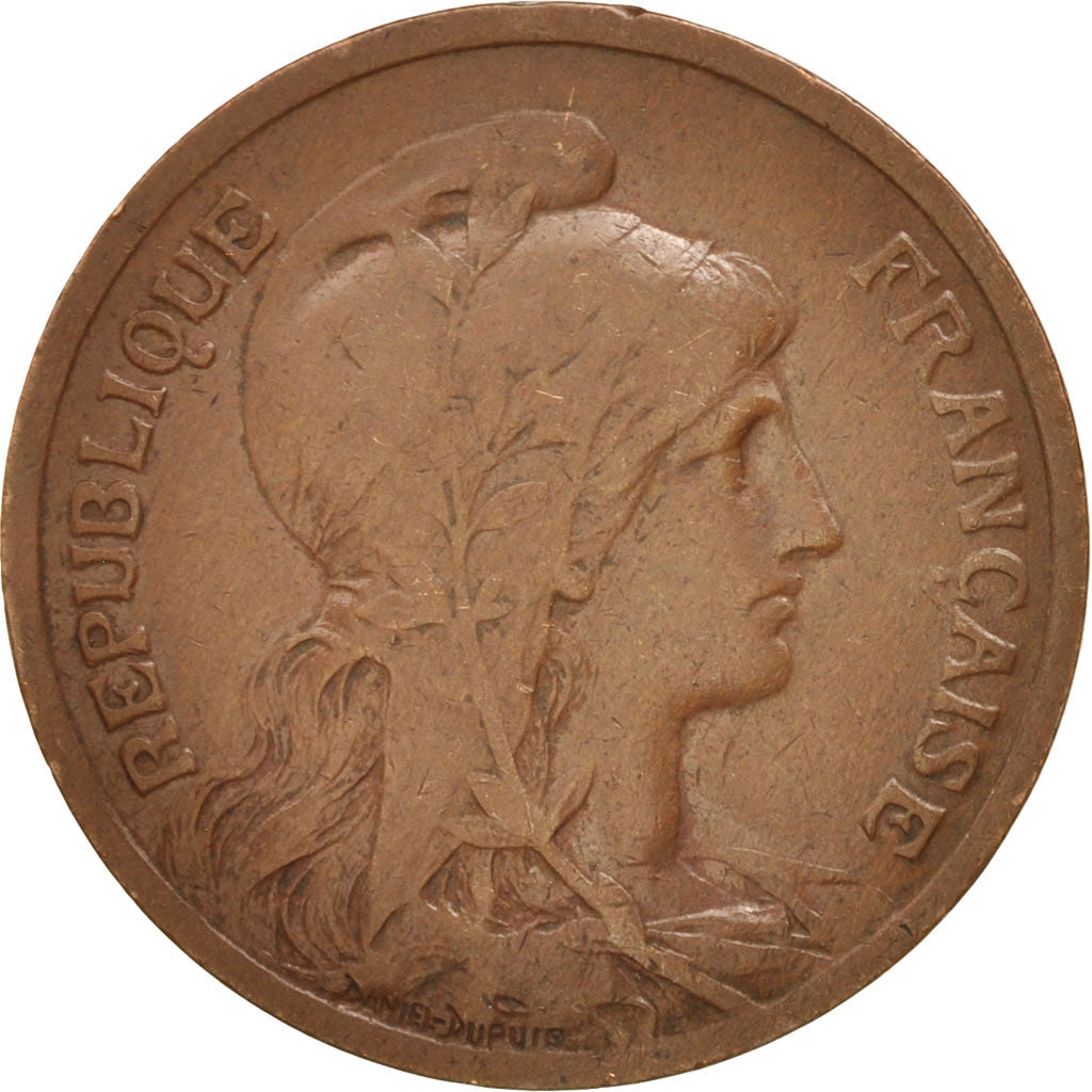 France, Dupuis, 10 Centimes, 1917, Paris, VF(20-25), Bronze, KM:843