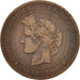 Moneda, Francia, Cérès, 10 Centimes, 1881, Paris, BC+, Bronce, KM:815.1