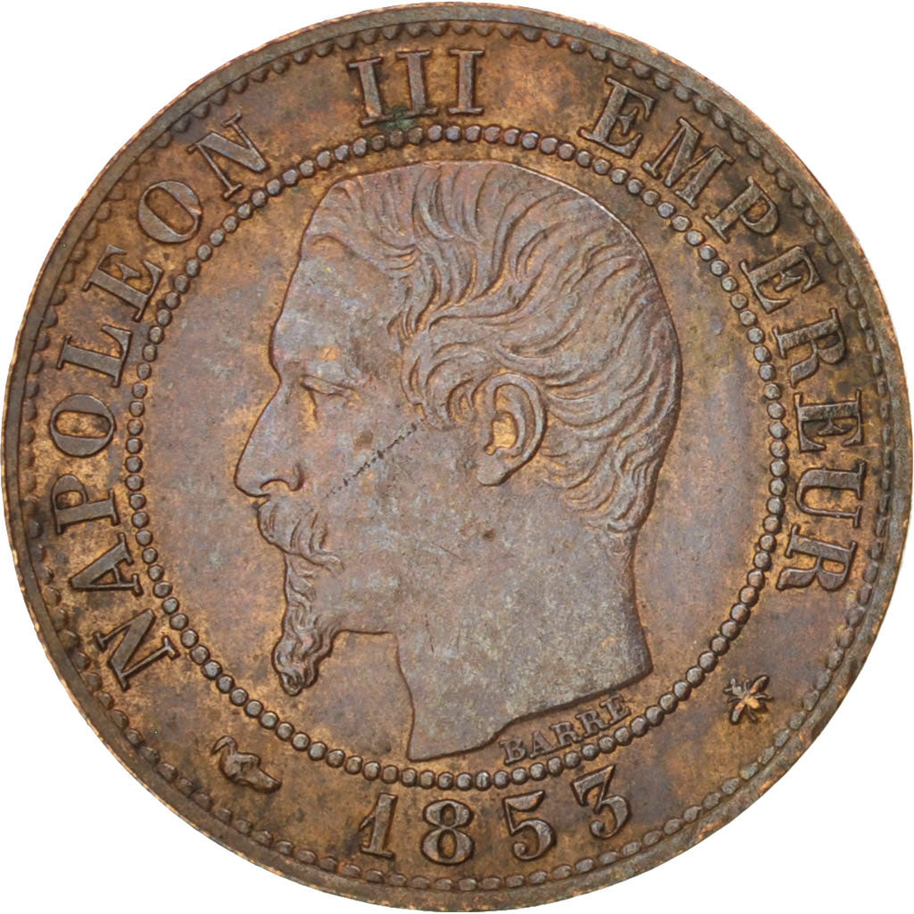 Moneta, Francja, Napoleon III, Napoléon III, Centime, 1853, Strasbourg