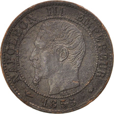 France, Napoleon III, Napoléon III, Centime, 1855, Marseille, EF(40-45)