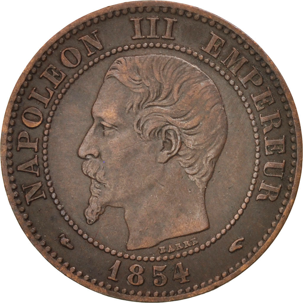 France, Napoleon III, Napoléon III, 2 Centimes, 1854, Paris, AU(50-53), Bronze