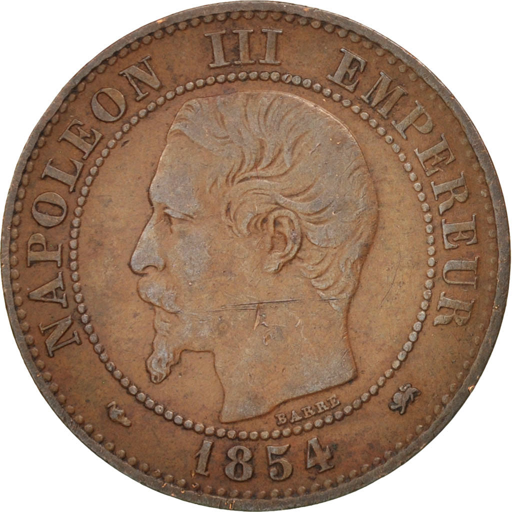 Moneta, Francia, Napoleon III, Napoléon III, 2 Centimes, 1854, Lyon, BB