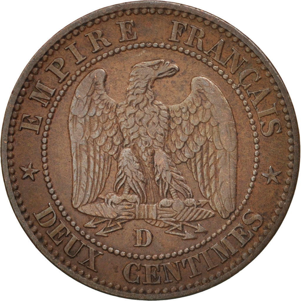 Moneta, Francia, Napoleon III, Napoléon III, 2 Centimes, 1854, Lyon, BB