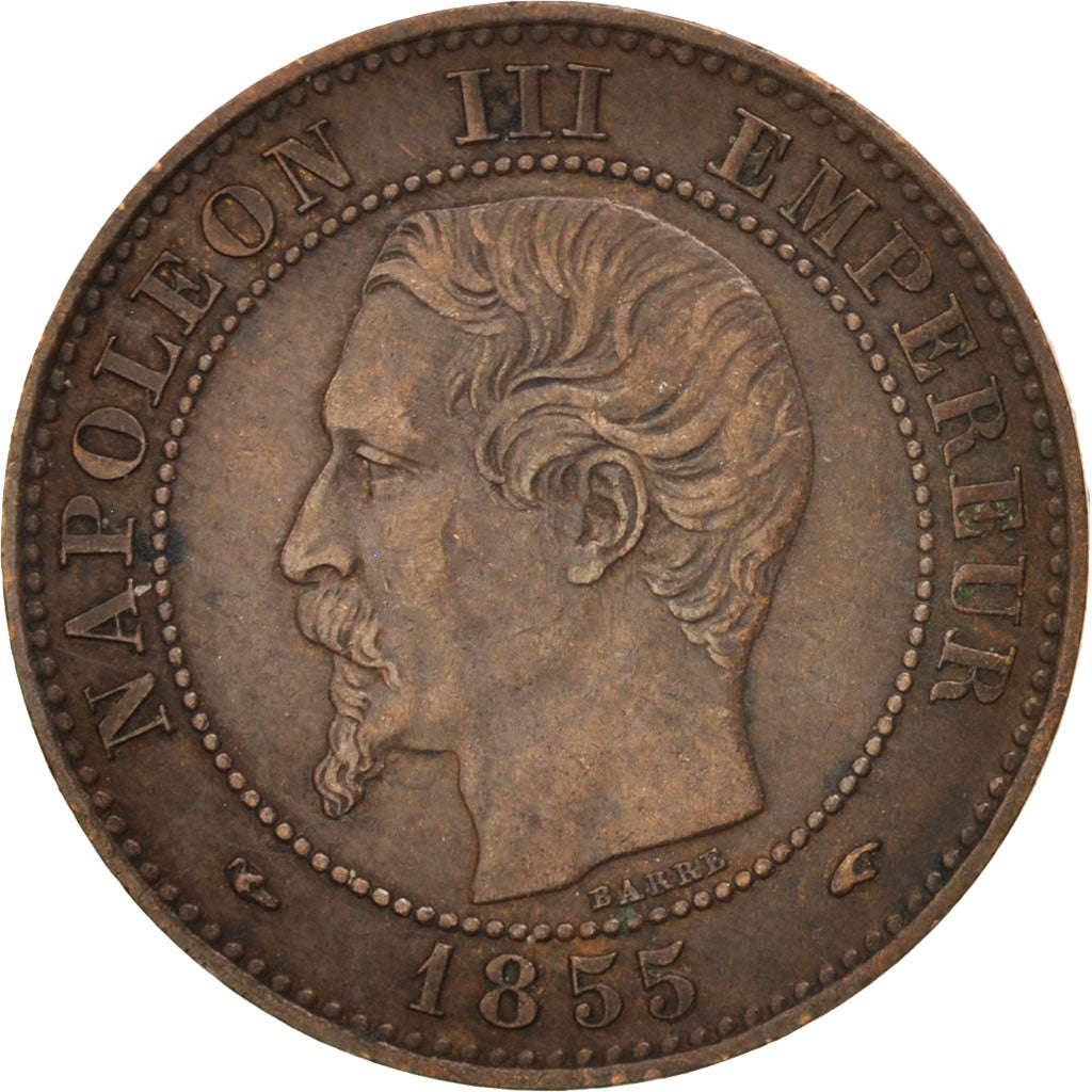 Coin, France, Napoleon III, Napoléon III, 2 Centimes, 1855, Paris, AU(50-53)