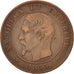 Francia, Napoleon III, Napoléon III, 2 Centimes, 1855, Rouen, BB, Bronzo, KM...