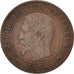 Francia, Napoleon III, Napoléon III, 2 Centimes, 1855, Lyon, MB+, Bronzo, KM...