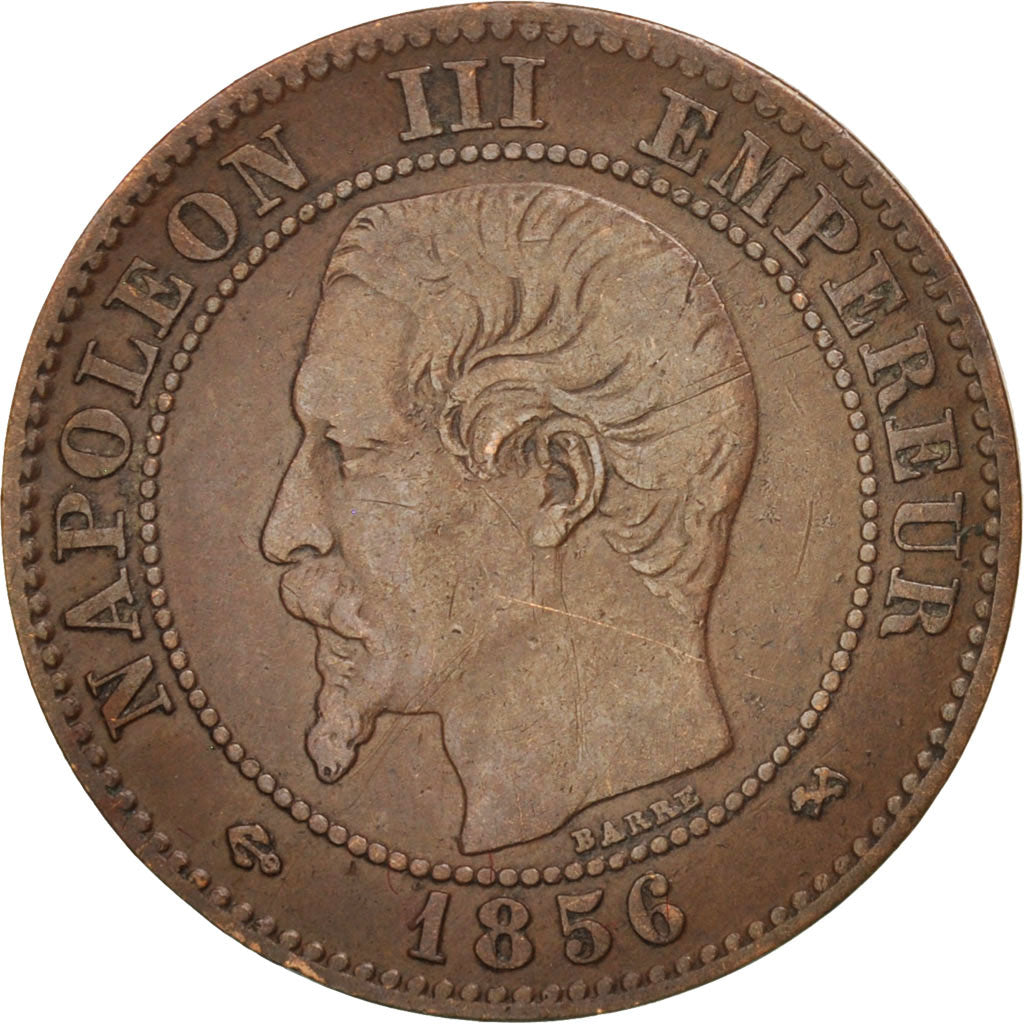 Coin, France, Napoleon III, Napoléon III, 2 Centimes, 1856, Rouen, EF(40-45)