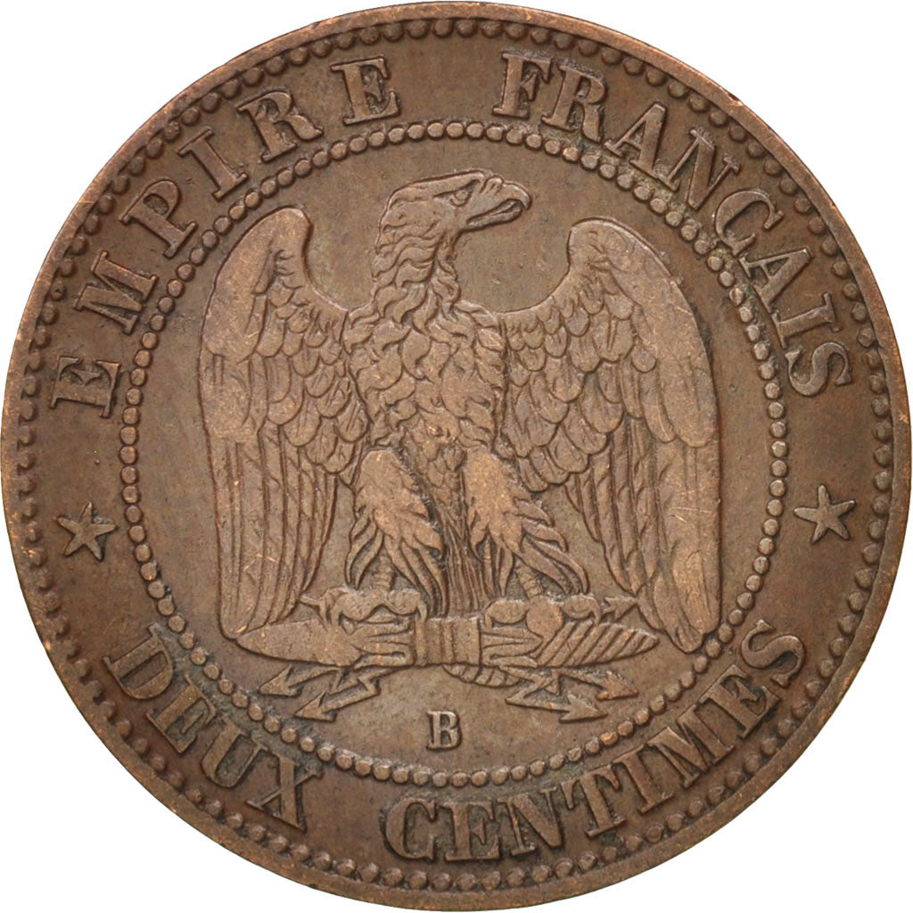 Coin, France, Napoleon III, Napoléon III, 2 Centimes, 1856, Rouen, EF(40-45)