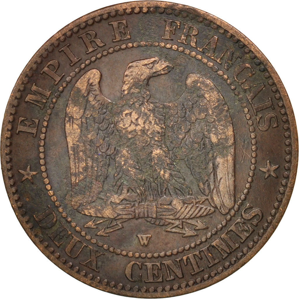 Moneta, Francja, Napoleon III, Napoléon III, 2 Centimes, 1857, Lille