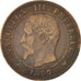 Moneda, Francia, Napoleon III, Napoléon III, 2 Centimes, 1857, Lille, MBC
