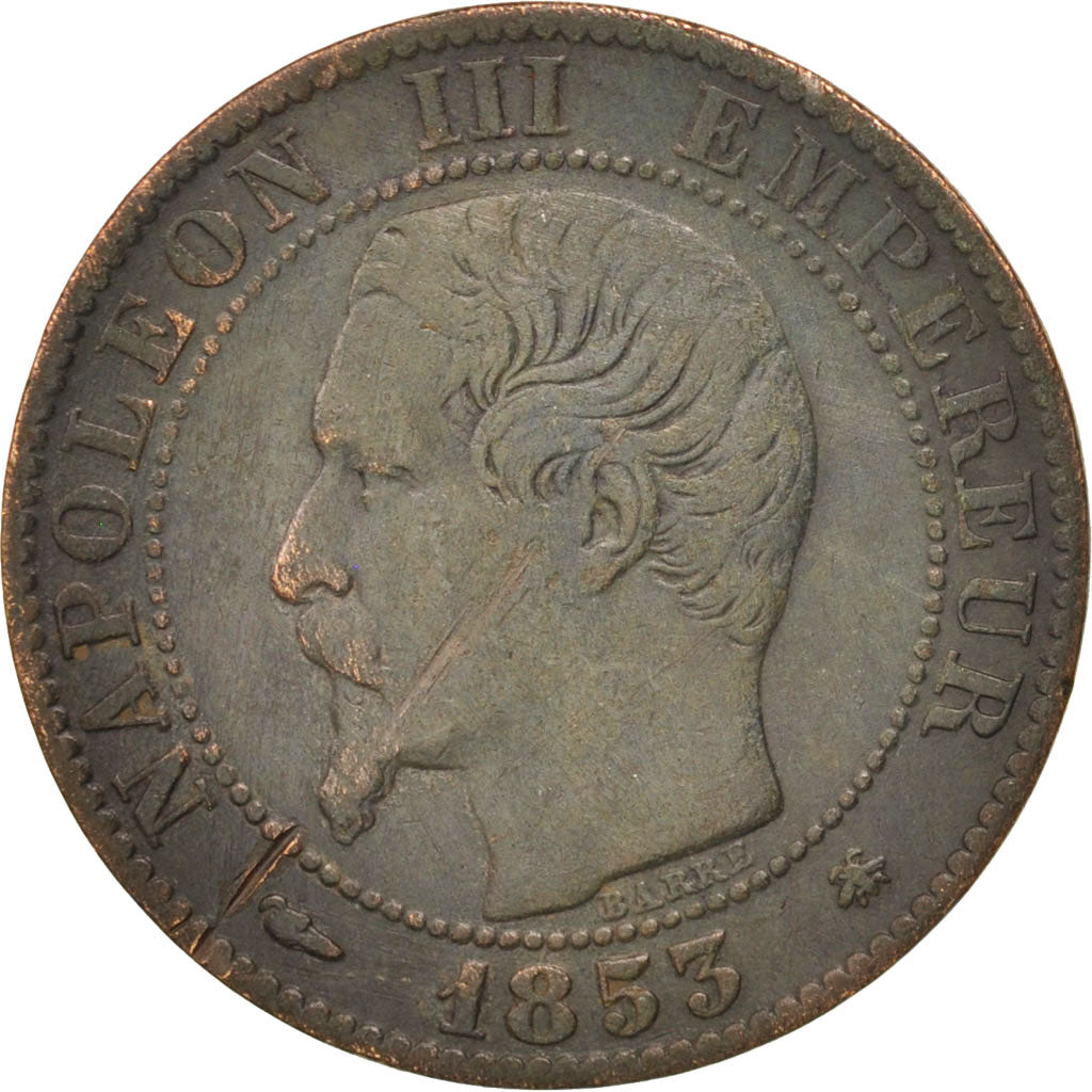 Munten, Frankrijk, Napoleon III, Napoléon III, 5 Centimes, 1853, Strasbourg