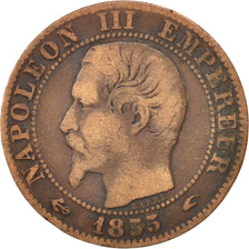 Coin, France, Napoleon III, Napoléon III, 5 Centimes, 1855, Paris, VF(20-25)