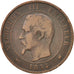 Moneda, Francia, Napoleon III, Napoléon III, 10 Centimes, 1854, Bordeaux, BC+